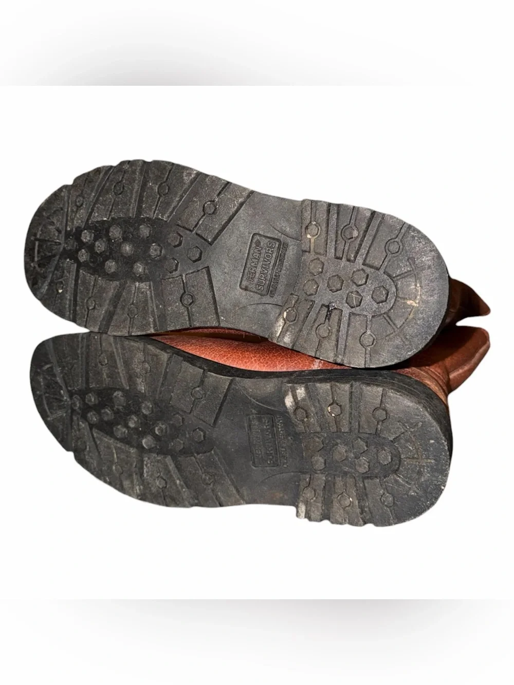 Men's Brown Leather Pull-On Work Boots